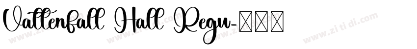 Vattenfall Hall Regu字体转换